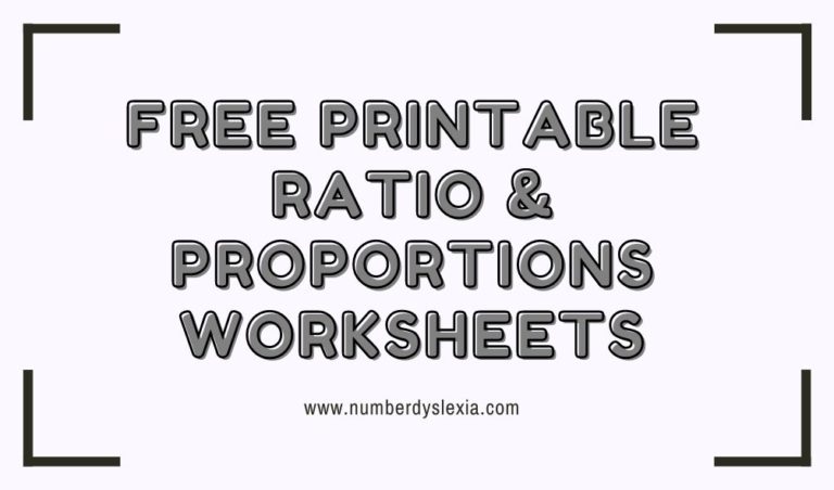 Free Printable Ratio and Proportion Worksheets [PDF] - Number Dyslexia