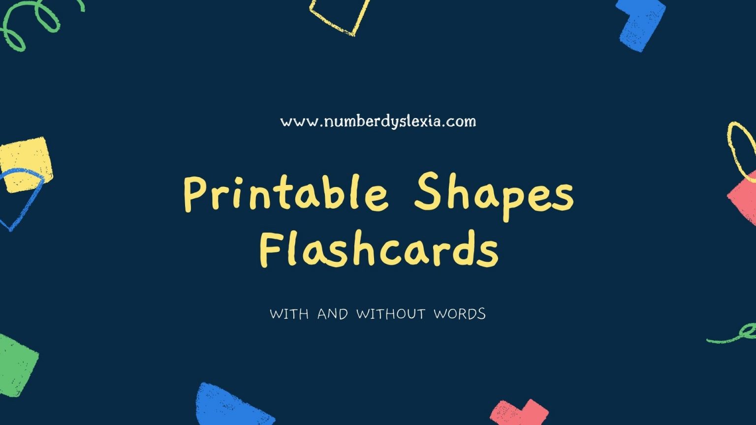 Free Printable Shapes Flashcards [PDF] (both Black & White and Colored ...