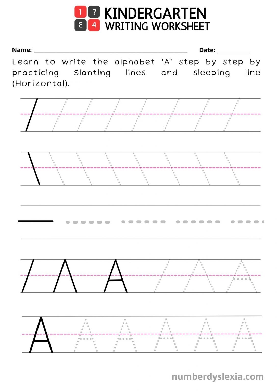 Free Printable Kindergarten Writing Worksheets PDF Number Dyslexia Free Printable Kindergarten Writing Worksheets PDF Number Dyslexia