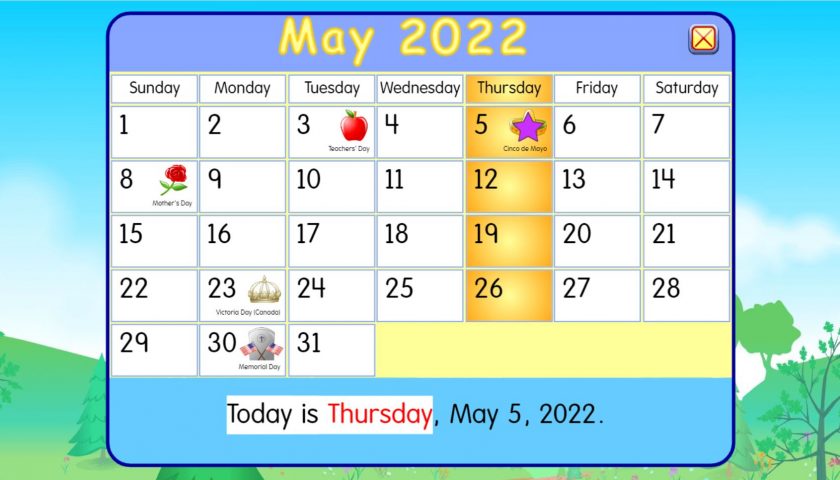 9 Fun Calendar Games For Kids To Play Online - Number Dyslexia