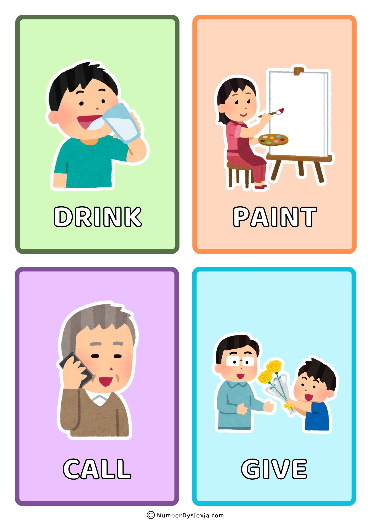 Action Words Flashcards
