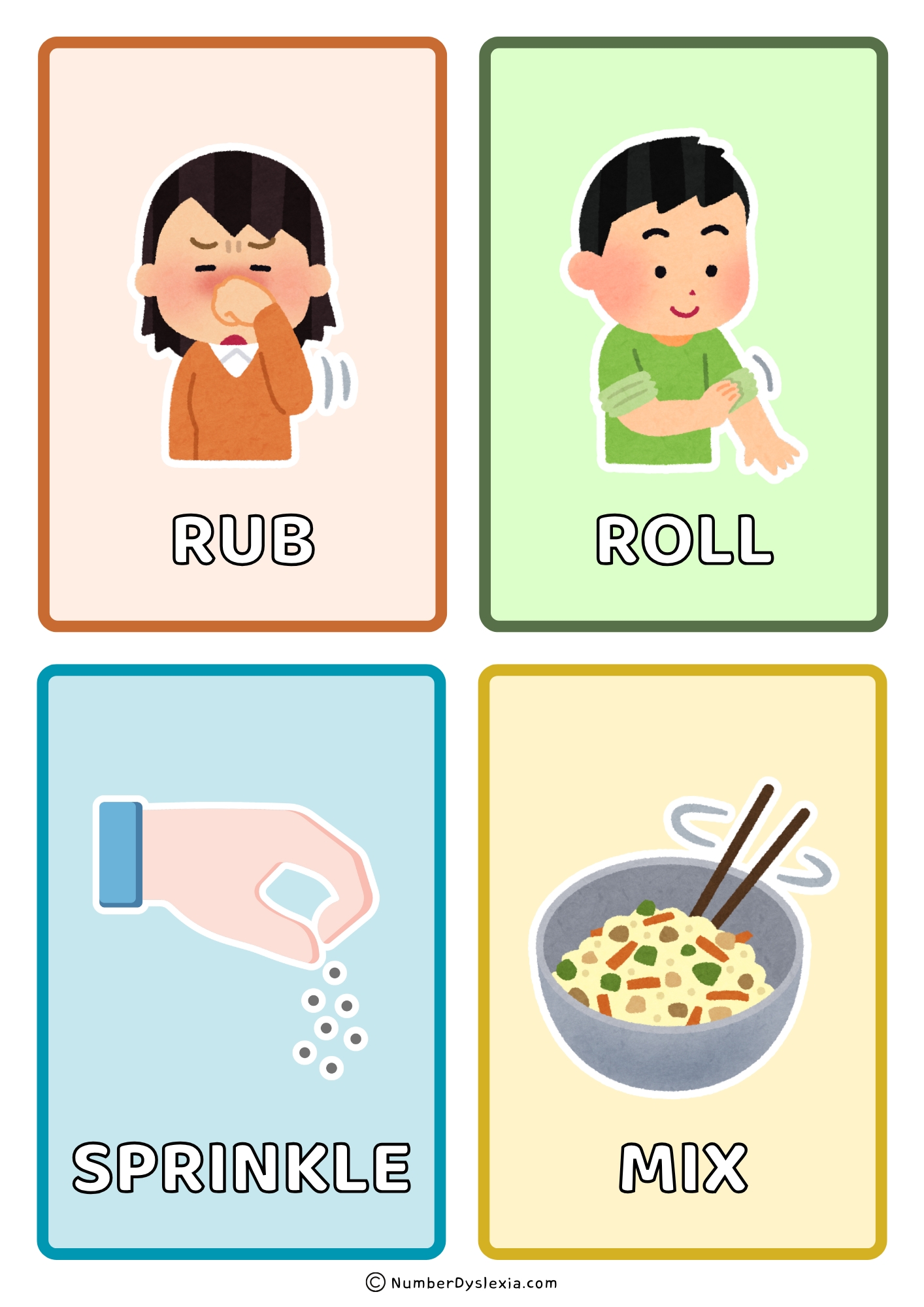 Action Words Flashcards