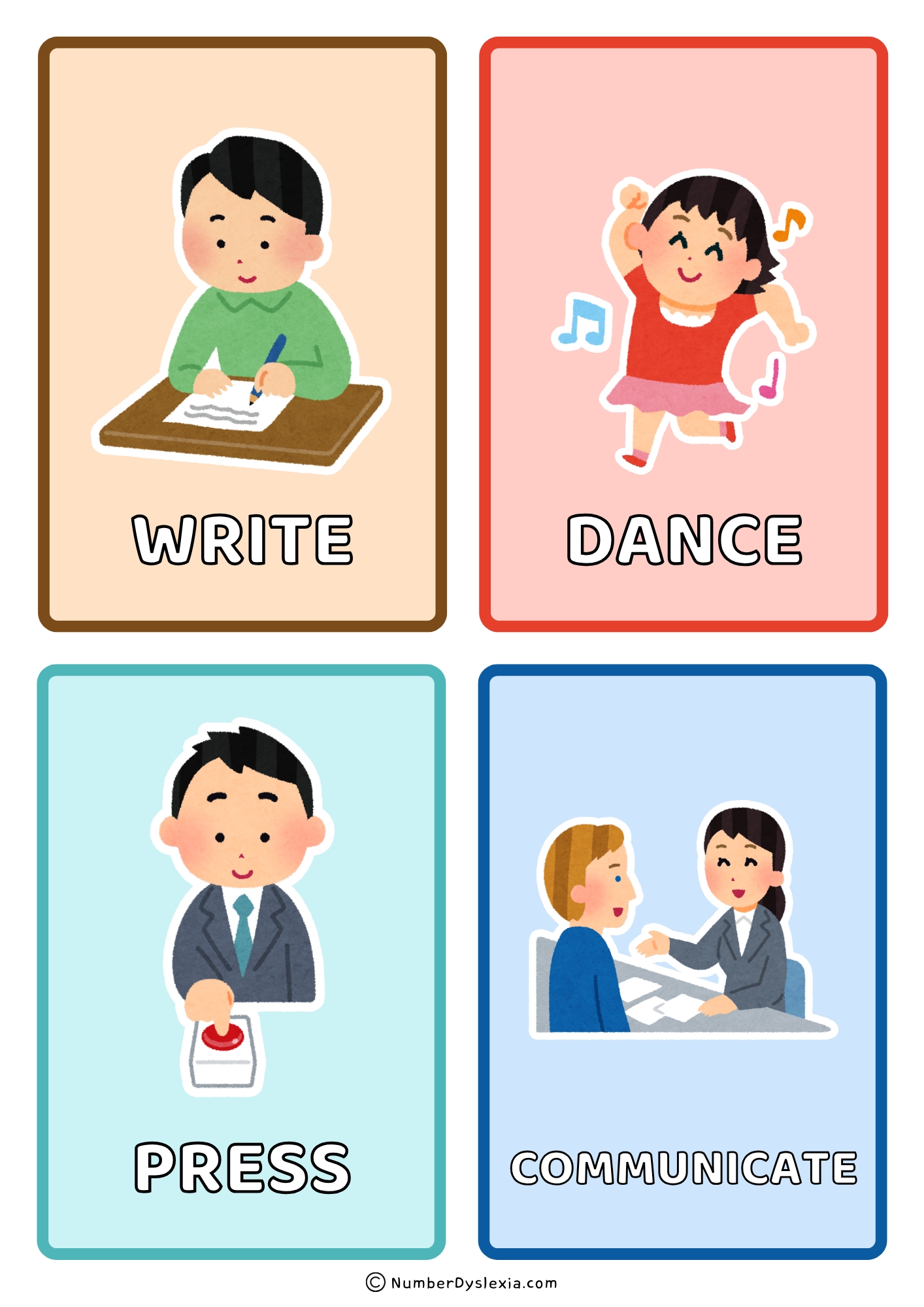 Action Words Flashcards