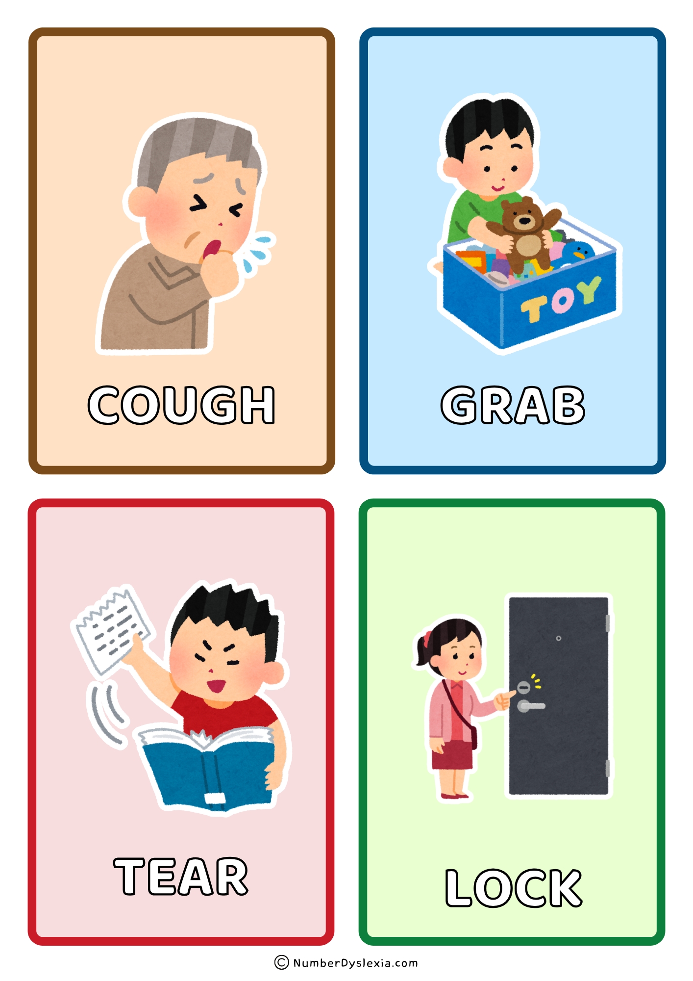Action Words Flashcards
