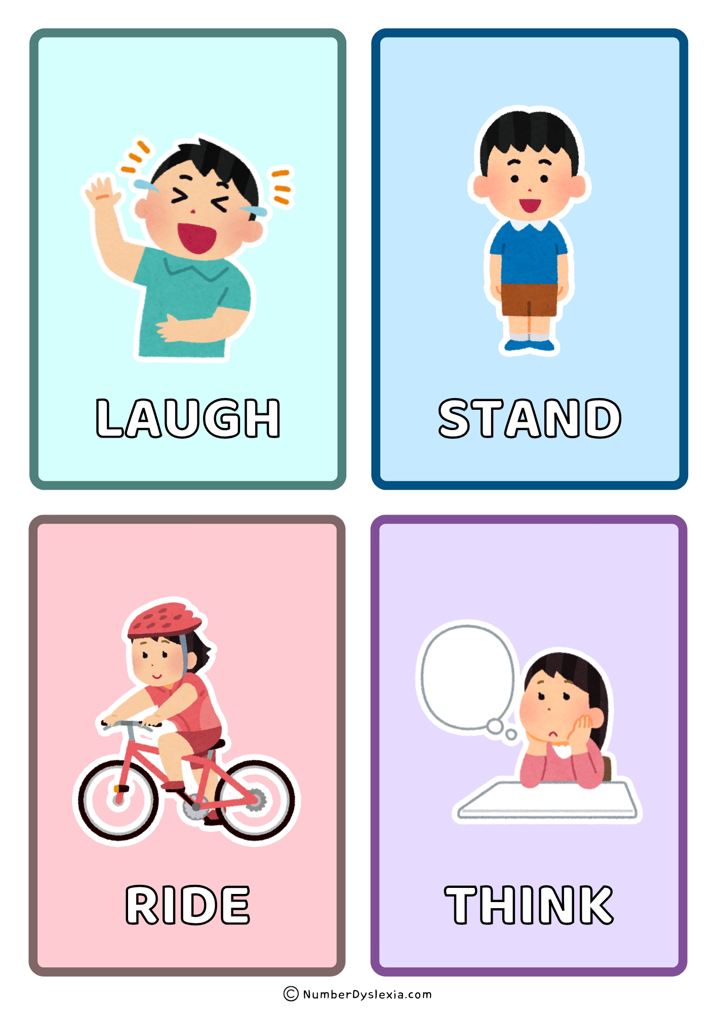 Action Words Flashcards