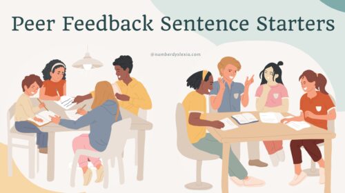 50 Peer Feedback Sentence Starters - Number Dyslexia