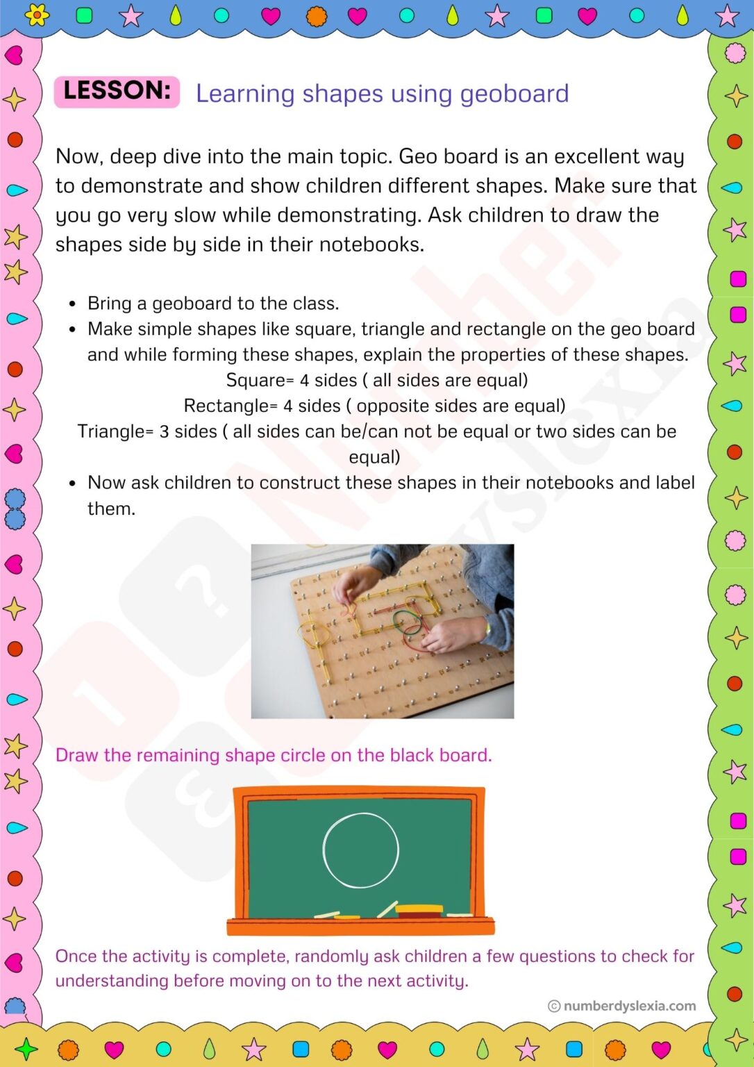 Printable Elementary Grade Shape and Pattern Lesson Plan [PDF Included ...