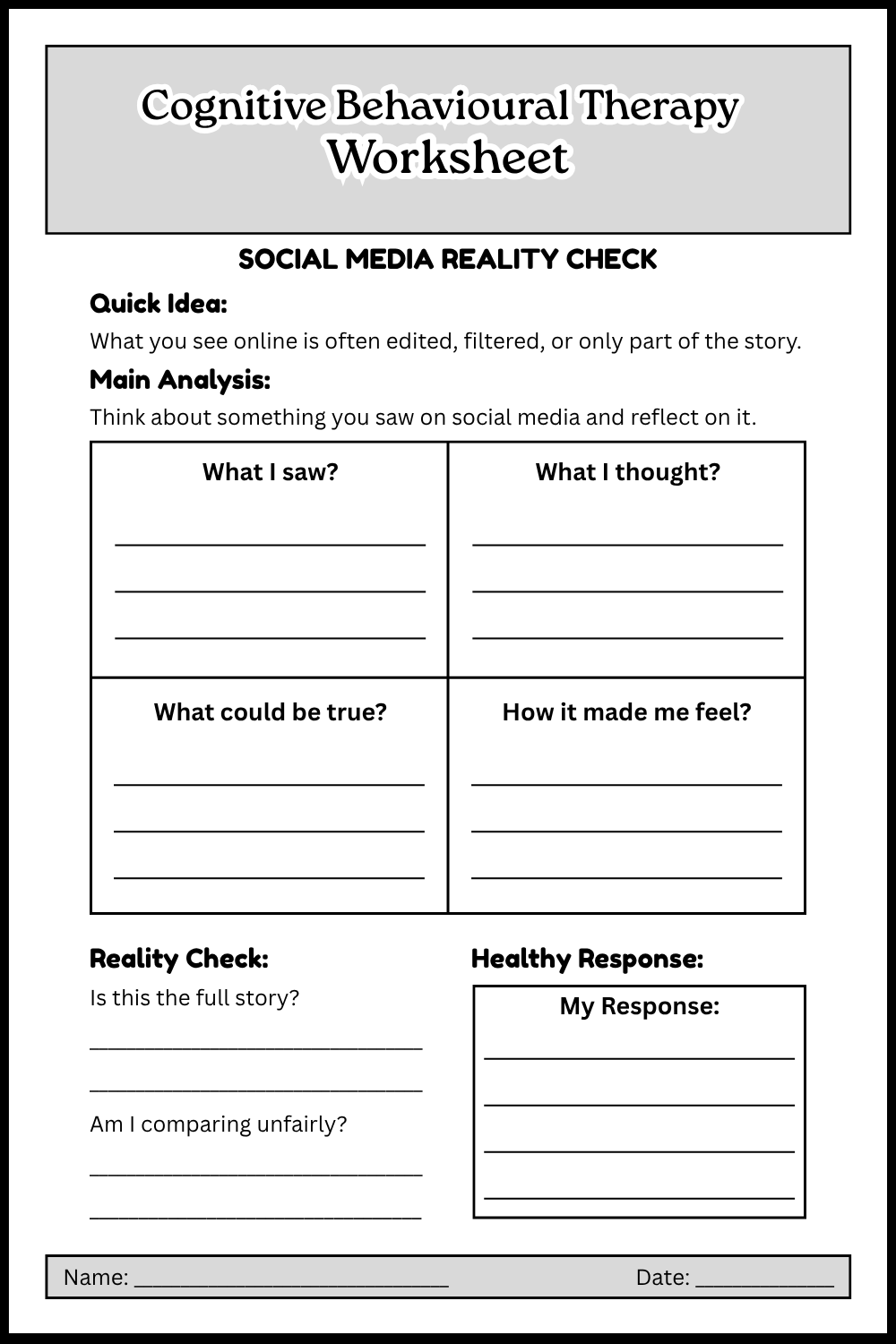 Printable CBT Worksheets for Teenagers - Number Dyslexia