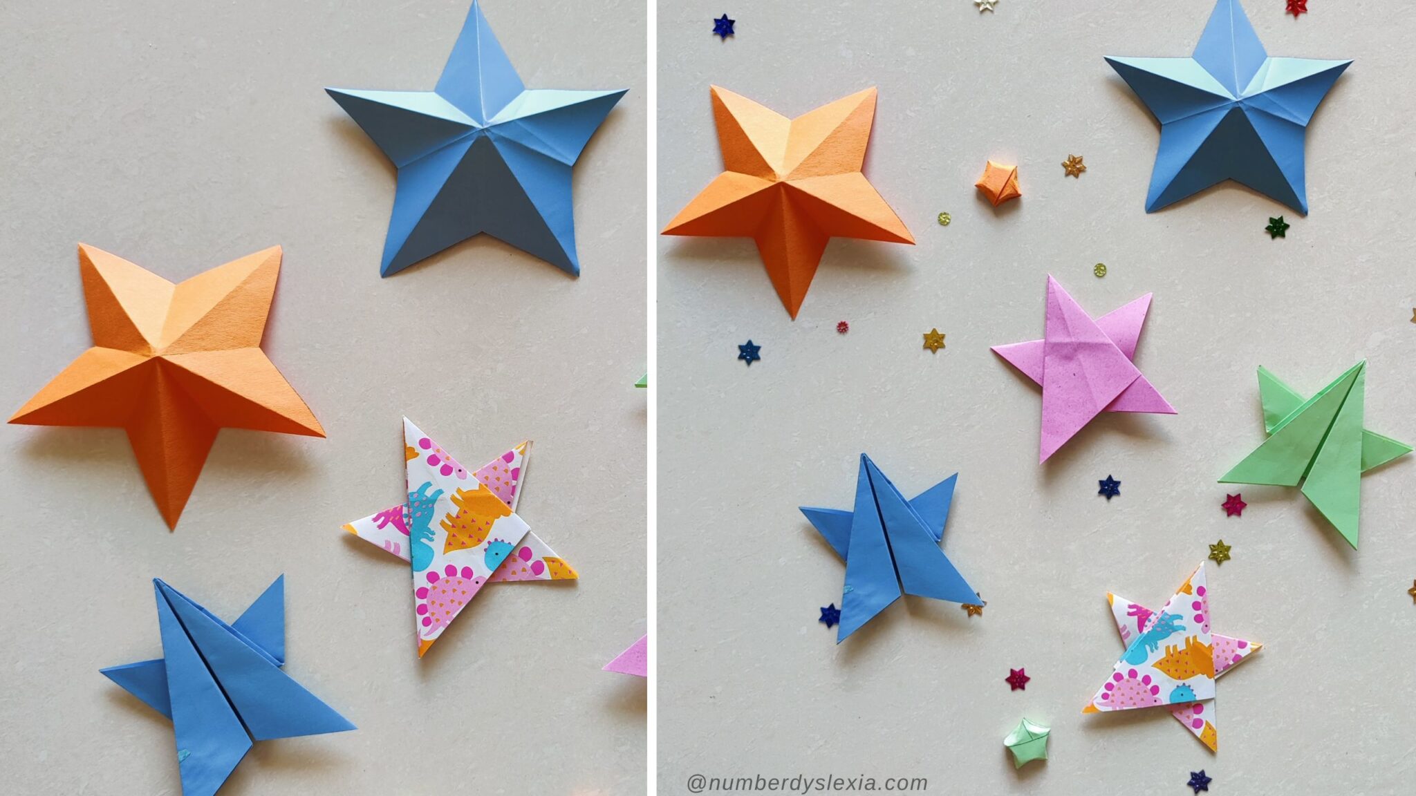 Easy Raspberry Stars DIY Quick & Easy To Make Origami Stars - Number Dyslexia