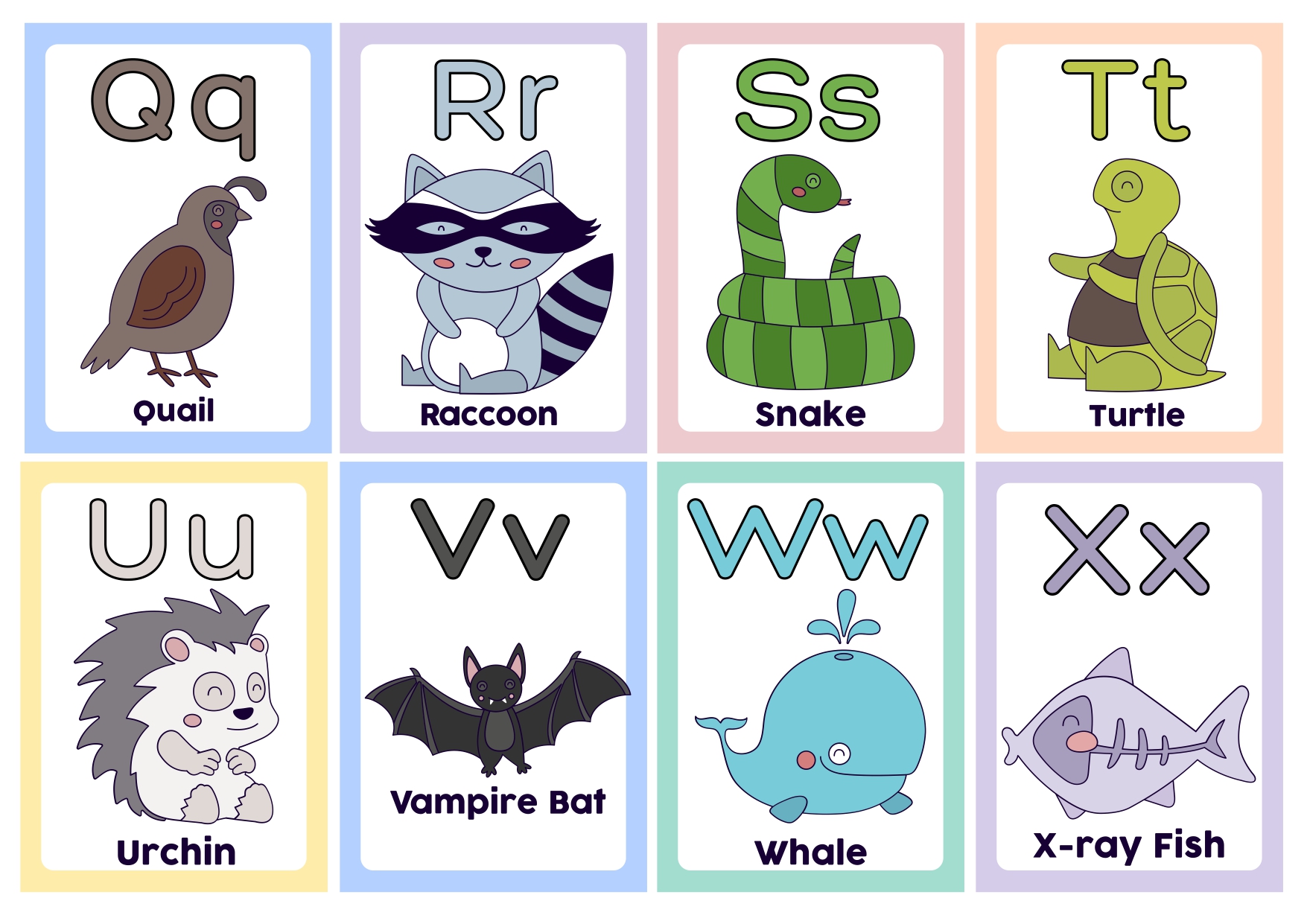 76 Free Printable Animal Alphabet Flash Cards Printable Rafaellomax