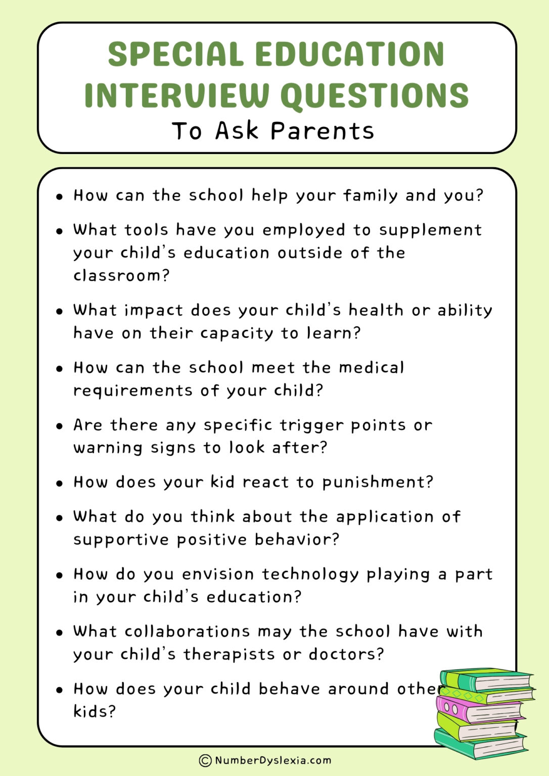 Special Education Interview Questions What should you ask the parents