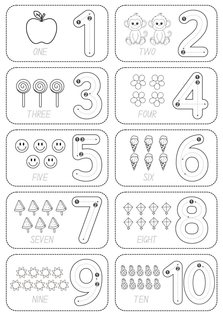 Free Printable Number Flashcards 1-100 with words [PDF] - Number Dyslexia