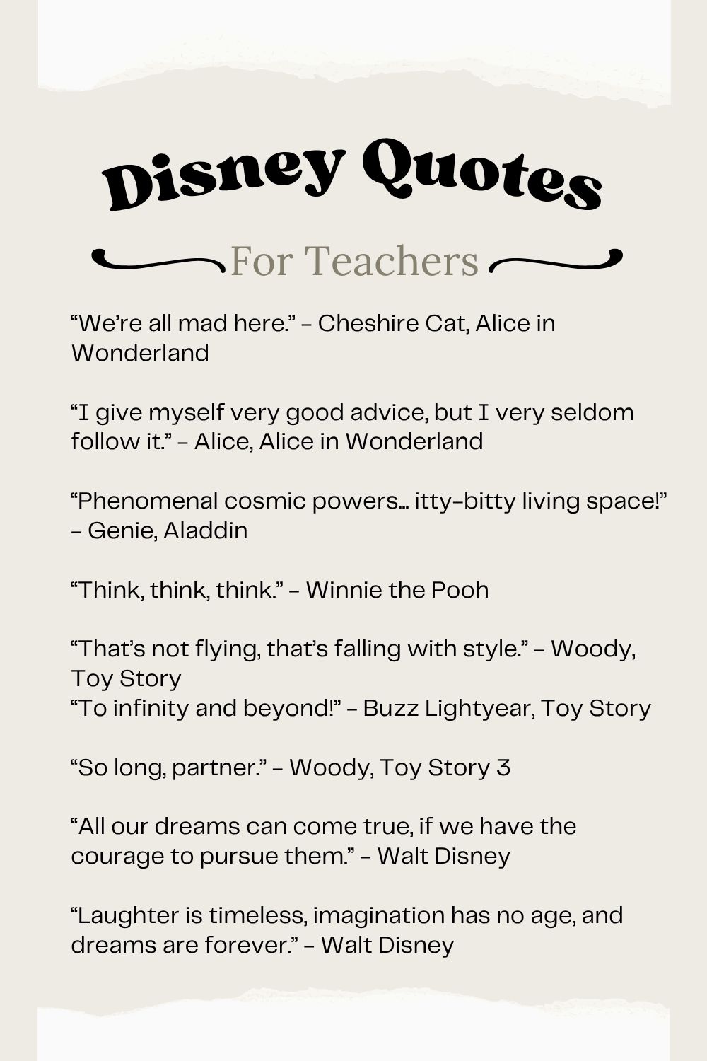 Disney Quotes for Teachers